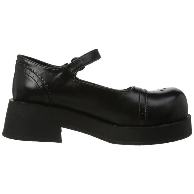 DEMONIACULT CRUX-07 Black Vegan Leather