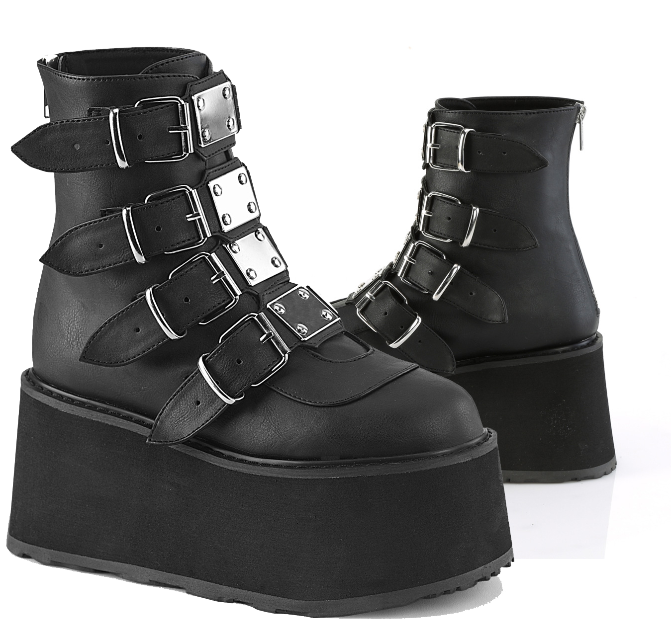 DEMONIACULT DAMNED-105 Black Vegan Leather