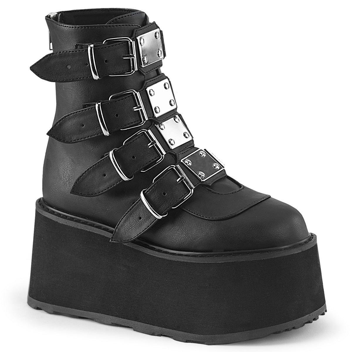 DEMONIACULT DAMNED-105 Black Vegan Leather
