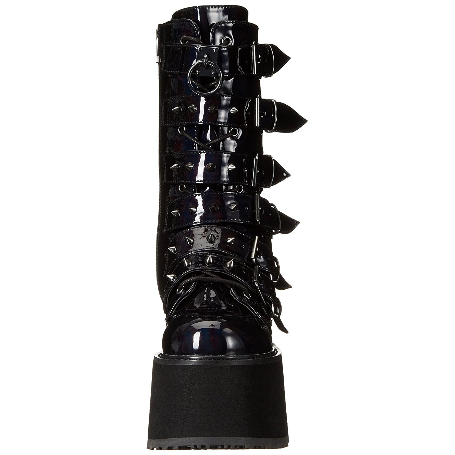 DEMONIACULT DAMNED-225 HOLO Black Vegan Leather