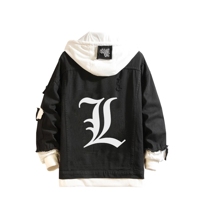 Giacca Denim Nera Death Note Modello1