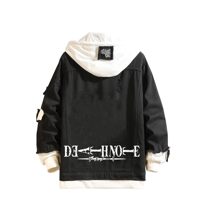 Giacca Denim Nera Death Note Modello 2