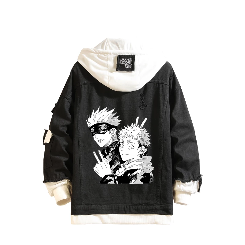 Giacca Denim Nera Jujutsu Kaisen Modello 1