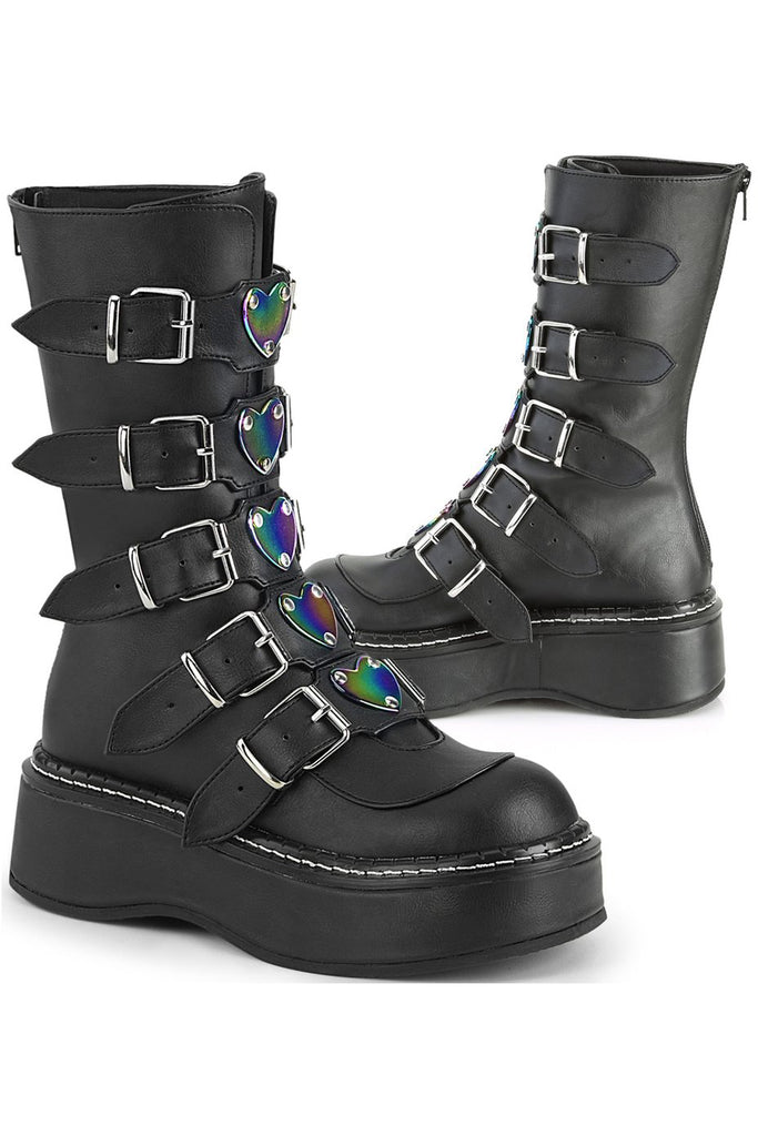 DemoniaCult EMILY-330 Black Vegan Leather