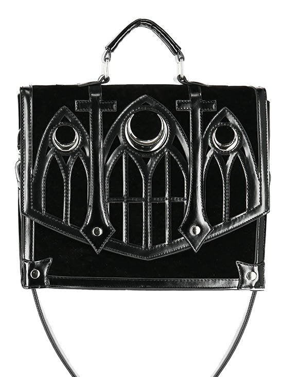 RESTYLE BORSA VELLUTO CATTEDRALE CON FALCI DI LUNA