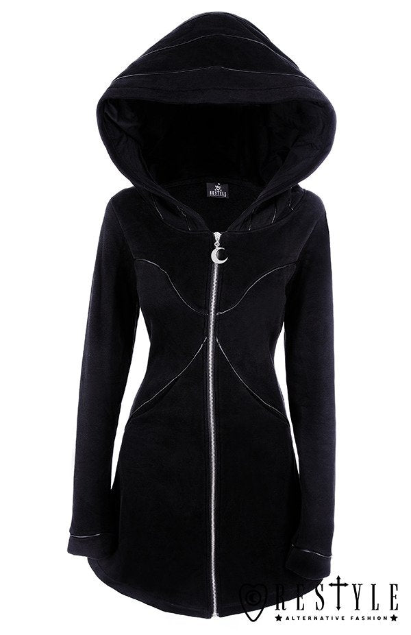 RESTYLE FELPA SIMIL CAPPOTTO CON DETTAGLI FINTA PELLE
