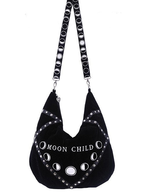 RESTYLE BORSA VELLUTO MOON CHILD HOBO
