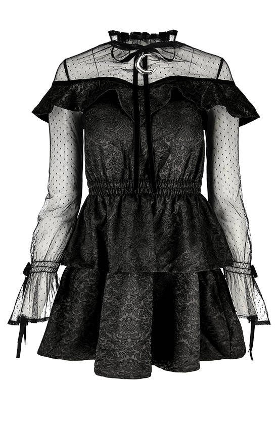 RESTYLE VESTITO DARK GOTHIC VELO MERCOLEDÌ STYLE