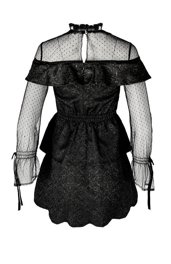 RESTYLE VESTITO DARK GOTHIC VELO MERCOLEDÌ STYLE