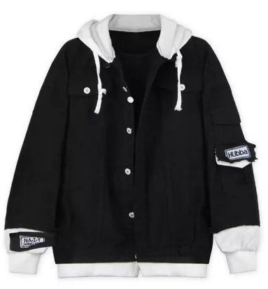 Giacca Denim Nera Jujutsu Kaisen Modello 2