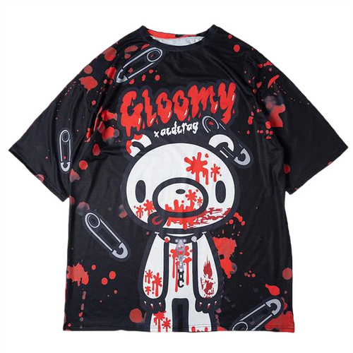 T-shirt oversize Gloomy Black and Red