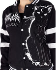 Giacca Varsity gatto e luna
