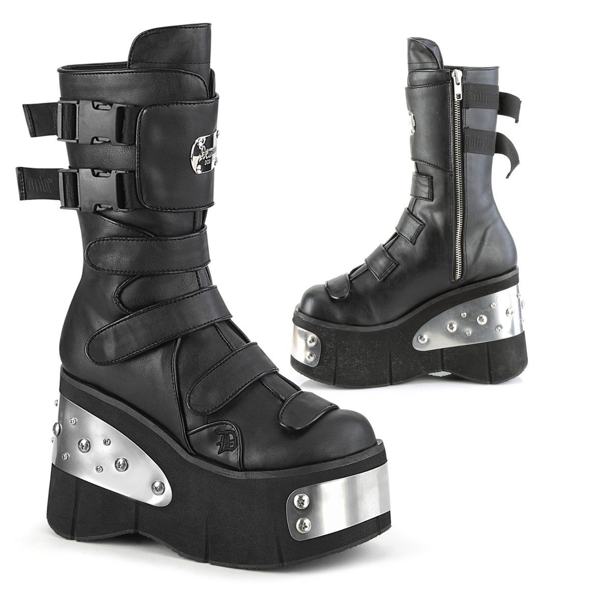 DEMONIACULT KERA-108 Black Vegan Leather