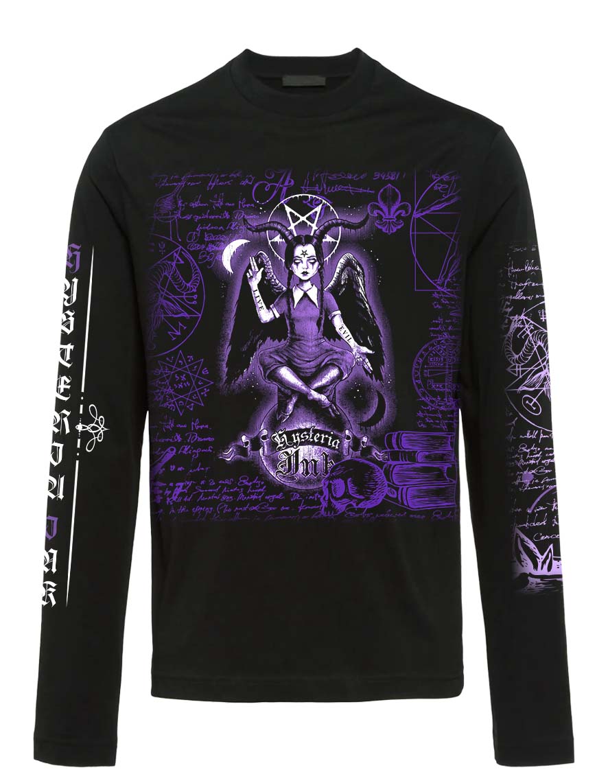 Maglia a maniche lunghe Tatoo Cult Mercoledì Viola