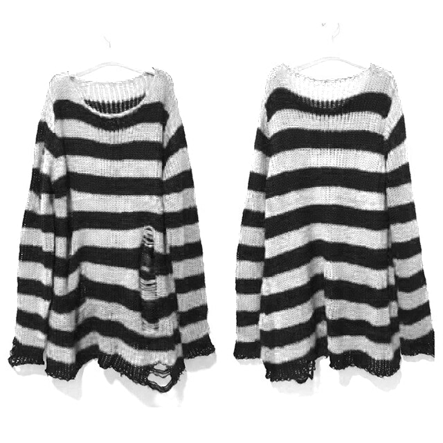 Maglione a righe Nere e Bianche