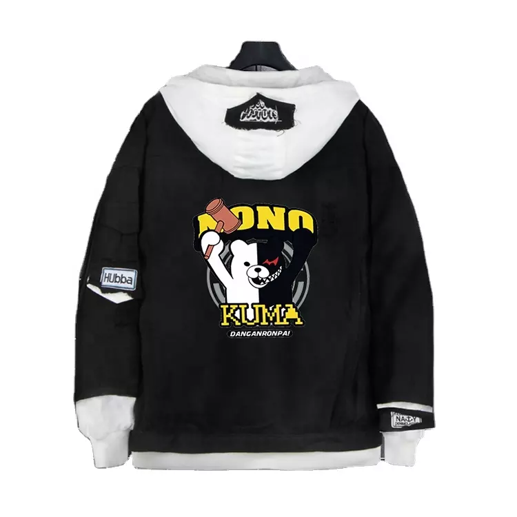 Giacca Denim Nera Monokuma Modello 1