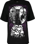 T-Shirt Black Cat Throne of Skulls