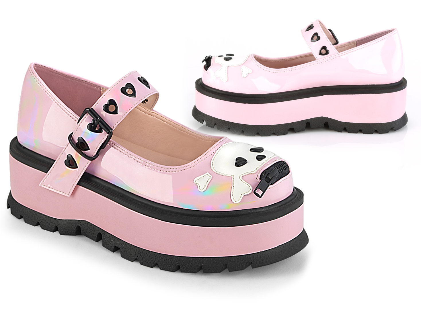 DEMONIACULT SLACKER-27 Pink Holo Vegan