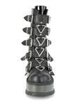 DEMONIACULT SLACKER-160 Black Pvc Vegan Leather