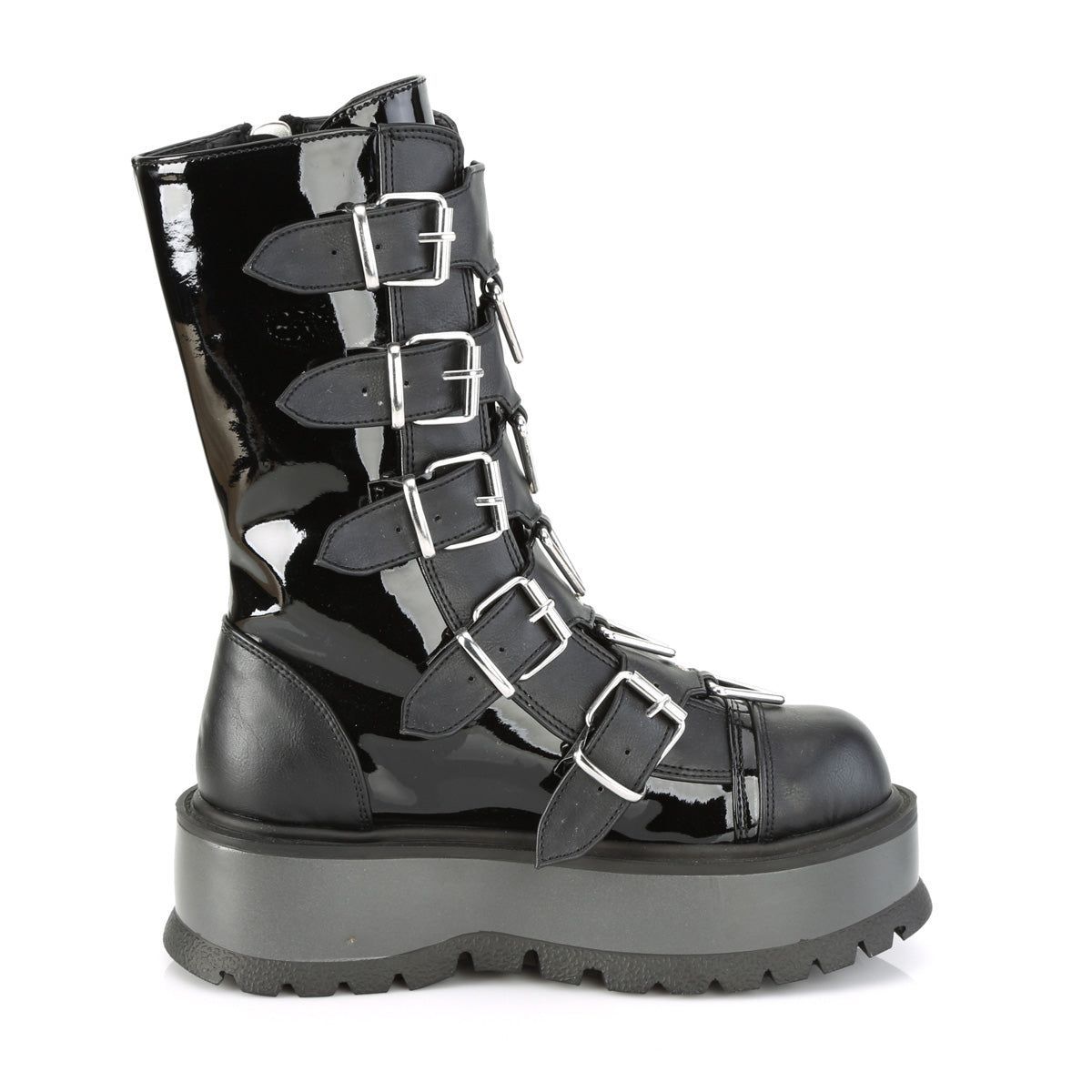 DEMONIACULT SLACKER-160 Black Pvc Vegan Leather