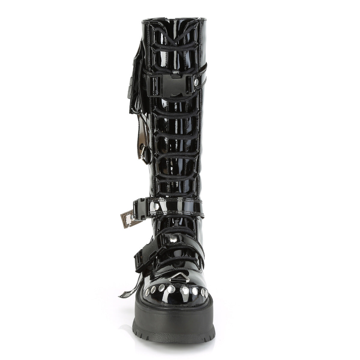 DEMONIACULT SLACKER-260 Black Vegan Leather