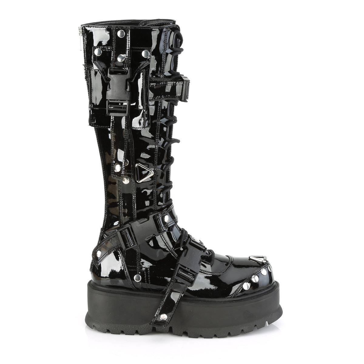 DEMONIACULT SLACKER-260 Black Vegan Leather