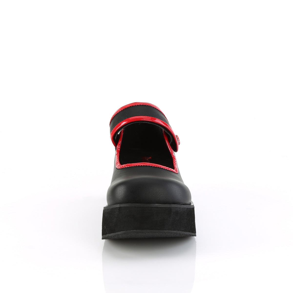 DEMONIACULT SPRITE-01 Black and Red Vegan Leather