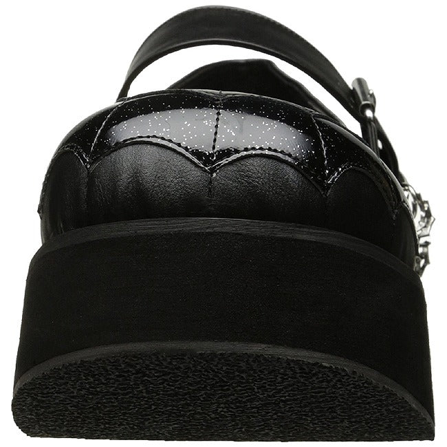 DEMONIACULT SPRITE-05 Black Vegan Leather