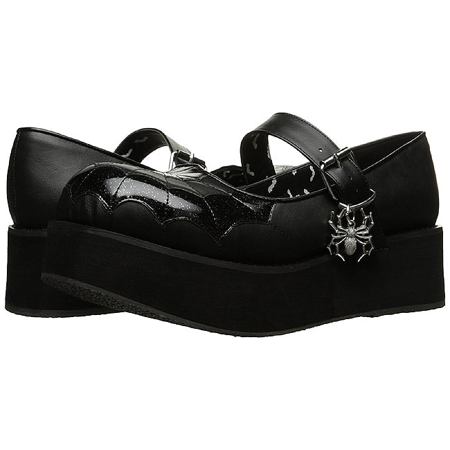 DEMONIACULT SPRITE-05 Black Vegan Leather