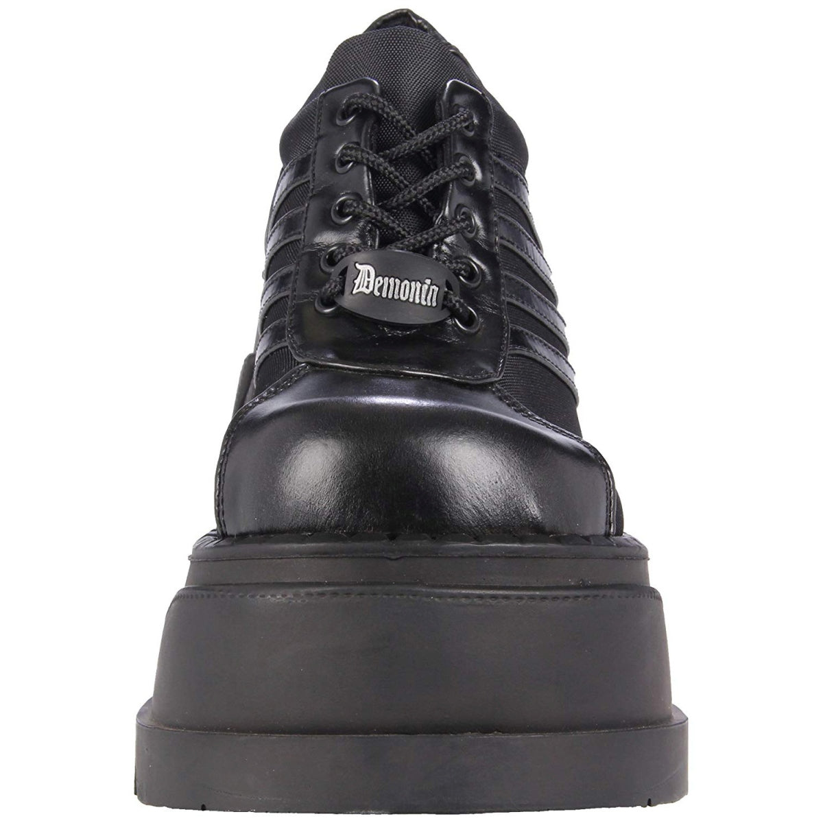 DEMONIACULT STOMP-08 Black Vegan Leather