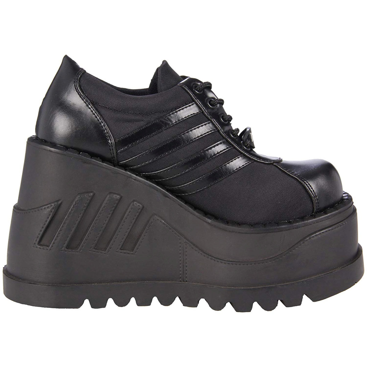DEMONIACULT STOMP-08 Black Vegan Leather