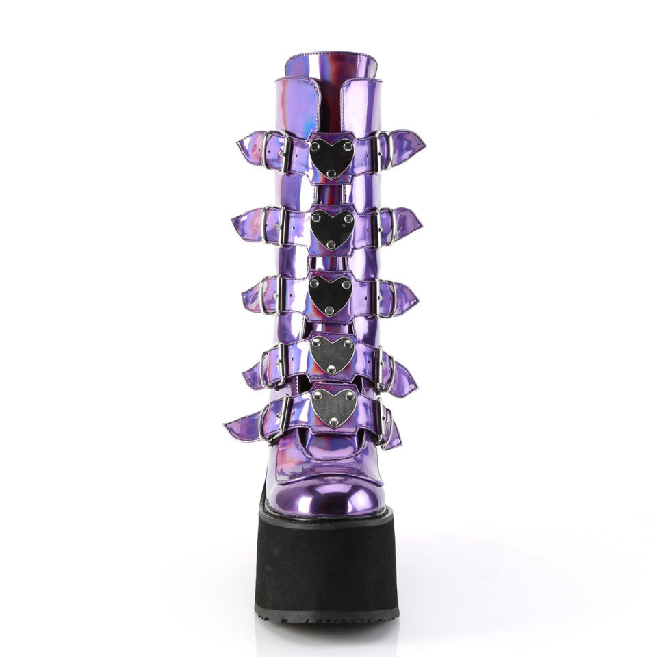 DEMONIACULT SWING-230 Purple Holo Vegan Leather