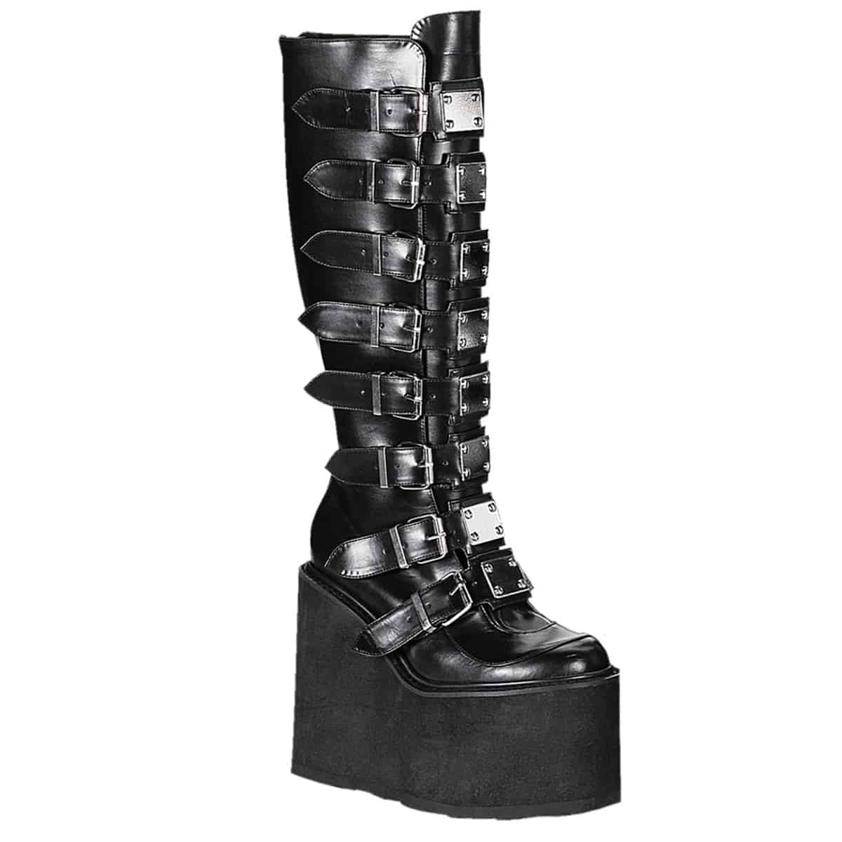 DEMONIACULT SWING-815 Black Vegan Leather