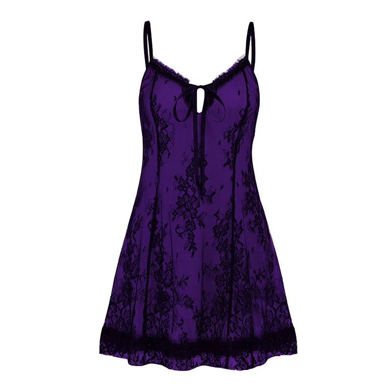 Vestito Pizzo Viola