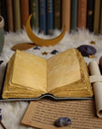 Leatherooze - 🌙✨ Grimorio in Pelle con Fasi Lunari Libro di Stregoneria 5x7 pollici