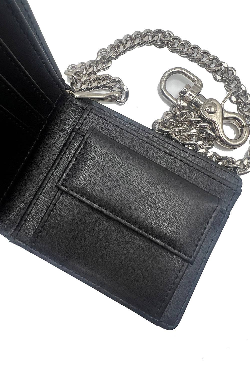 vampirefreaks - Portafoglio Bifold in Pelle con Catena