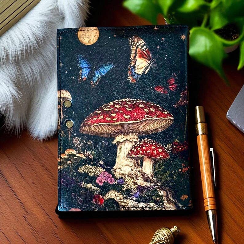 Leatherooze - Diario in Pelle – Stampa Fungo 5x7 pollici 200 pagine