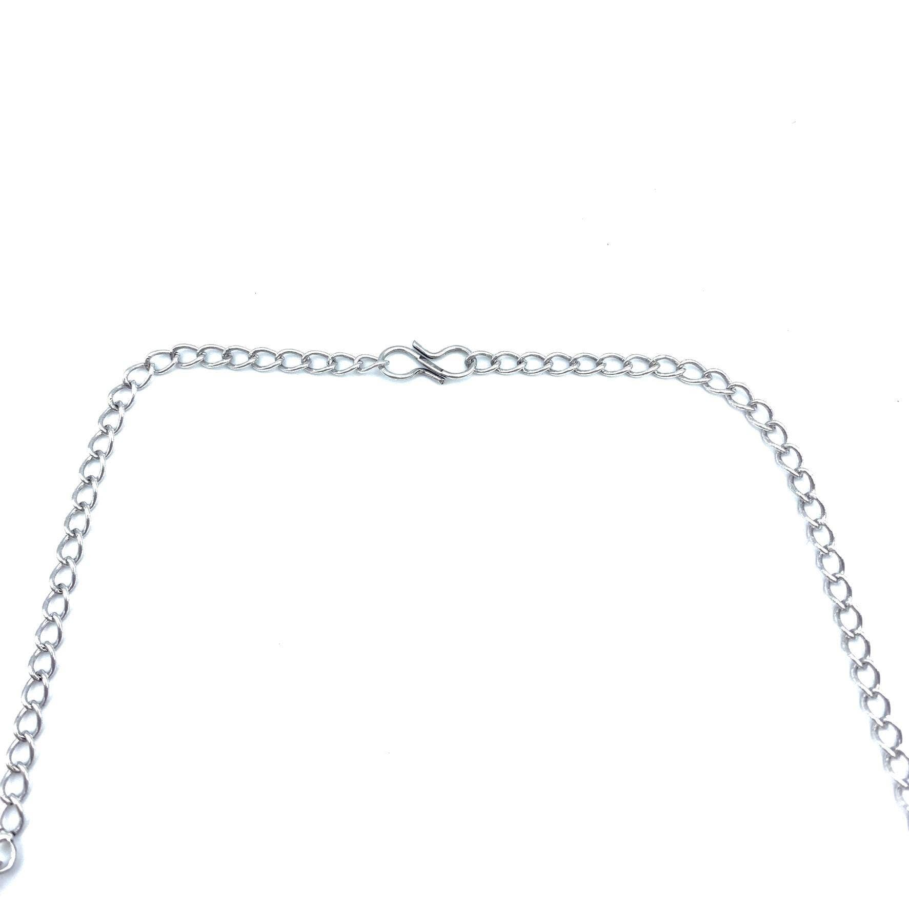 Quirky Fashions - Collana girocollo in argento ossidato con orecchini Jhumka