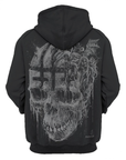 Godmachine Where is my mind: felpa con cappuccio unisex Big Skull: NERO