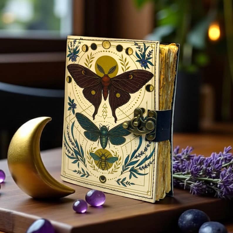 Leatherooze - Taccuino in pelle - Libro di stregoneria 5x7 pollici 200 pagine