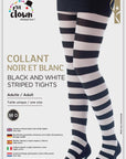 P'tit Clown - Collant Opaco a Righe - Nero, Bianco