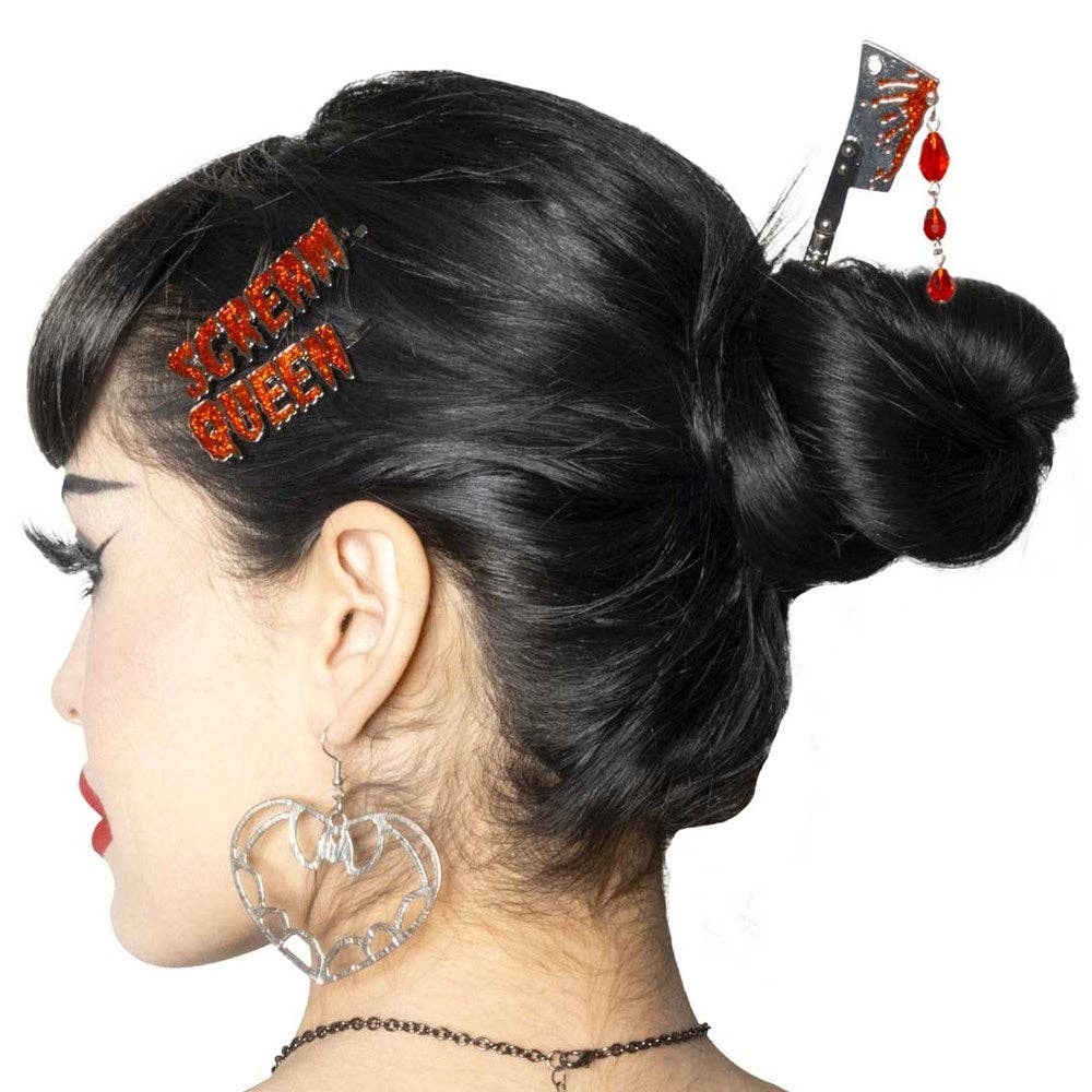 Kreepsville - Bacchetta per Capelli con Goccia di Sangue Cleaver