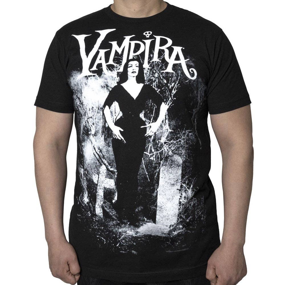 Kreepsville - Maglietta da uomo Vampira Cemetery Mist