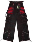 Pantaloni Cargo cybergoth Black & Red