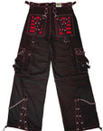 Pantaloni Cargo cybergoth Black & Red