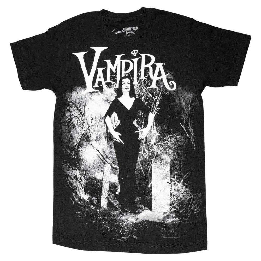 Kreepsville - Maglietta da uomo Vampira Cemetery Mist