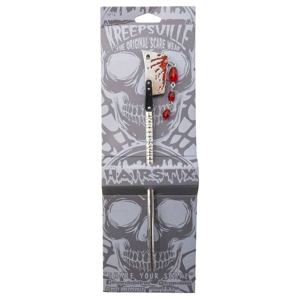 Kreepsville - Bacchetta per Capelli con Goccia di Sangue Cleaver