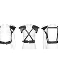 Punk rave Harness per le spalle con fibbia punk da donna