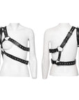 Punk rave harness da spalla con borchie punk