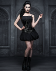 Corsetto underbust steccato in vinile Nero (sartoriale)